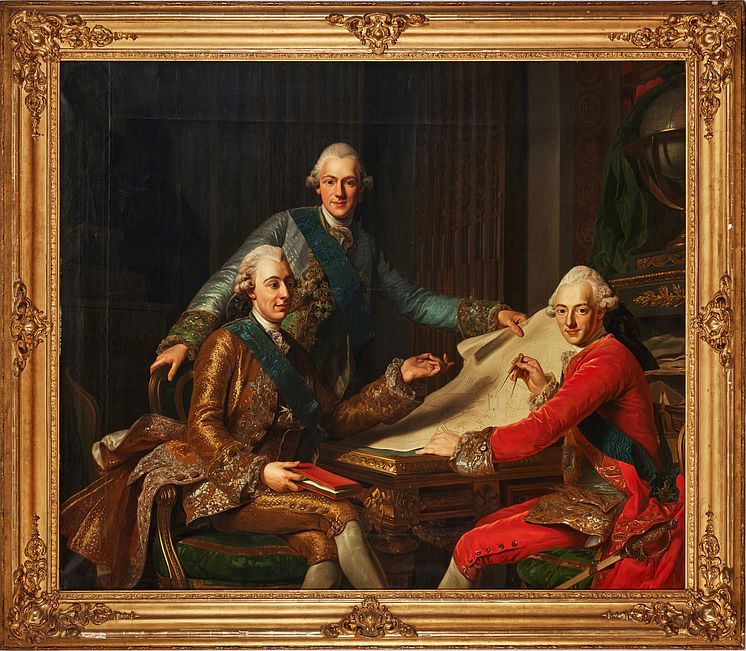 "Gustav III och hans bröder" av Josef Wilhelm Wallander  