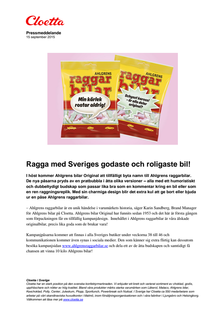 Ragga med Sveriges godaste och roligaste bil!