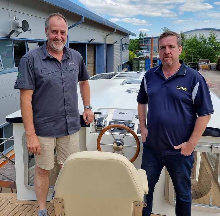Image - VETUS - New Branch Manager for the VETUS UK office Ray Browning (pictured right) with Simon Piper of Piper Boats this week
