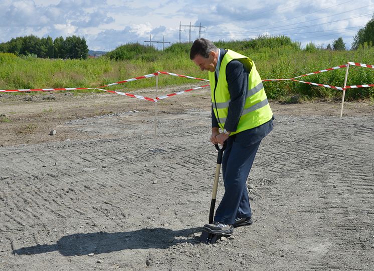 Første spadetak på Posten og Brings Logistikksenter Oslo