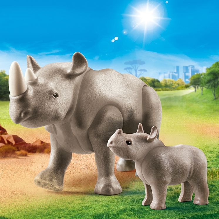 Nashorn mit Baby (70357) von PLAYMOBIL