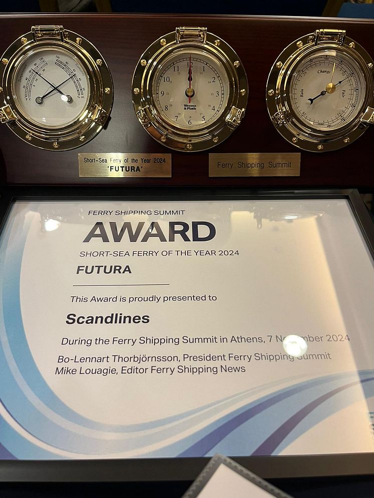 2024 Ferry Shipping Summit Award