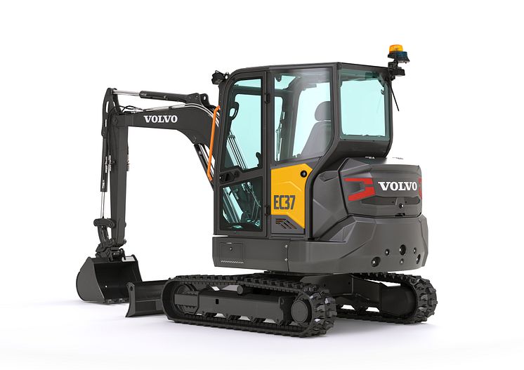 Volvo EC37 minigrävare - frilagd vänster