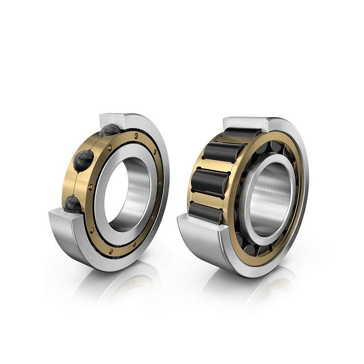 Electrically insulated bearings with ceramic rolling elements