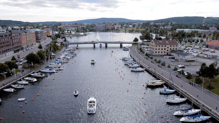 Norra inloppet med Nybron och Nattviken, Härnösand, Höga Kusten