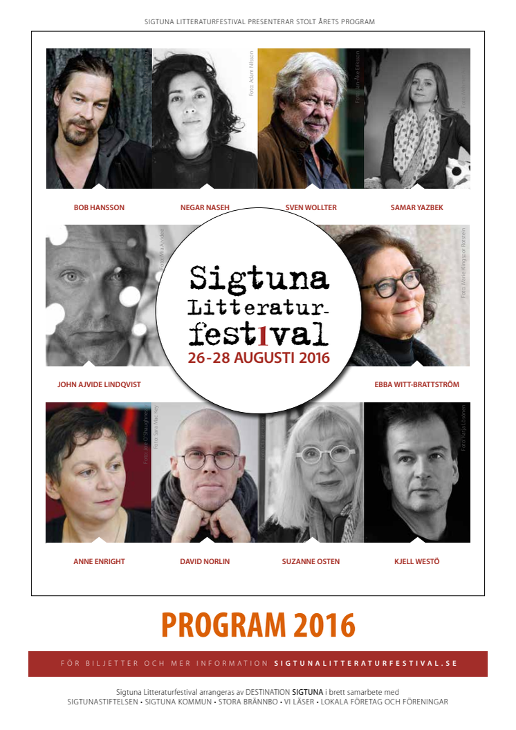 Sigtuna Litteraturfestival 2016 - Programblad 