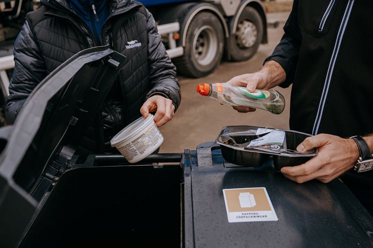 Plastsortering tvåfack