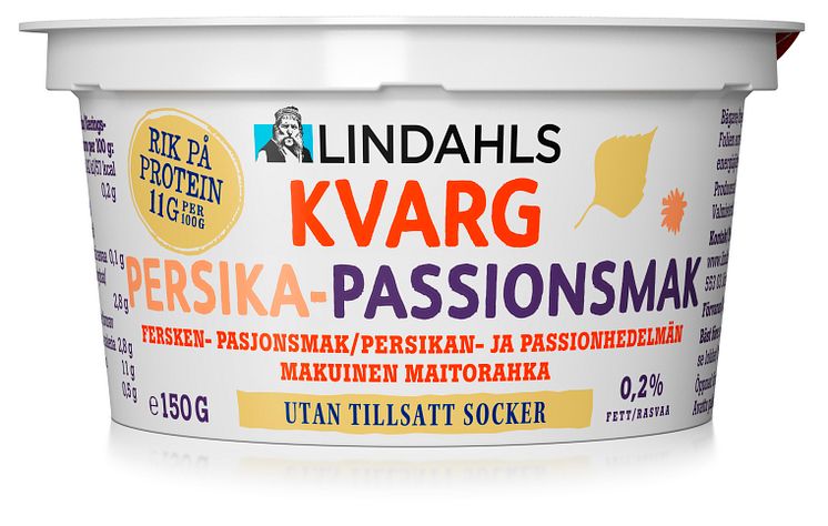 Lindahls kvarg Persika-passionssmak 150 gram