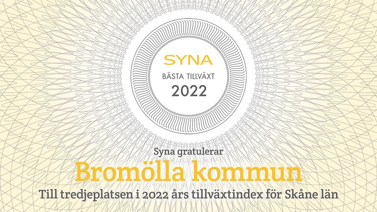 Syna gratulerar Bromölla kommun 3 Skåne län_16_9