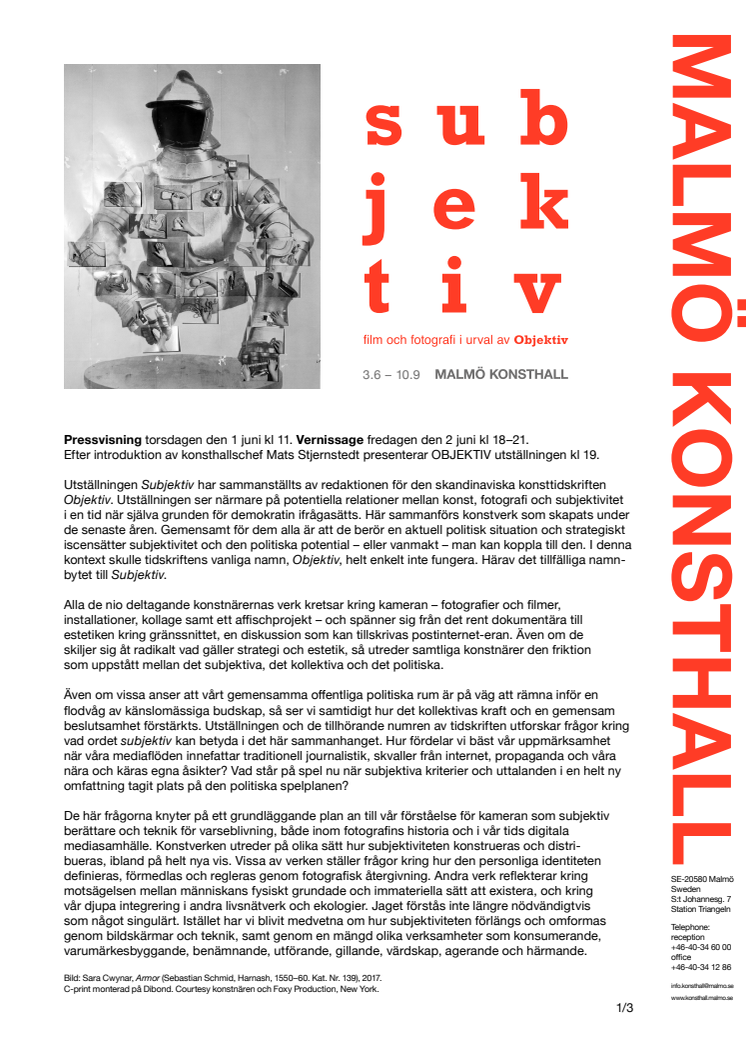 Film och fotografi på Malmö Konsthall