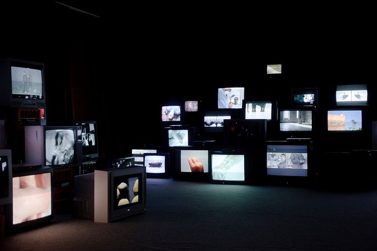 Resan till månen/A Trip to the Moon, Douglas Gordon, Pretty Much Every Video and Film Work From About 1992 Until Now. To Be Seen On Monitors, Some With Headphones, Others Run Silently and All Simultaneously, 1992-. 