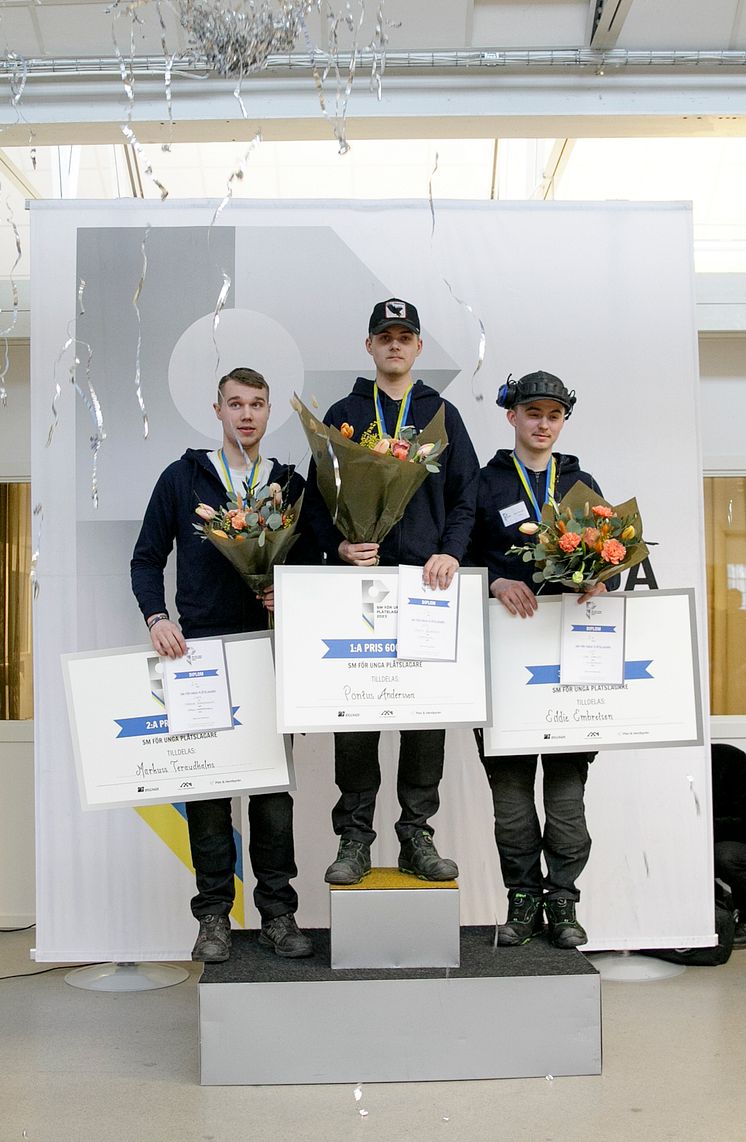 Medaljörerna i SM för unga plåtslagare 2023