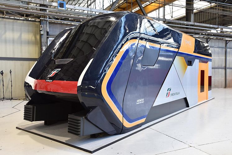 A 1:1 model of the new "Rock" double-deck regional trains for Trenitalia (formerly Caravaggio)