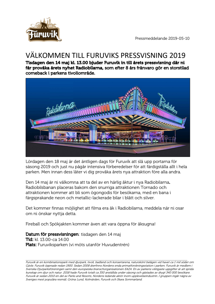 Välkommen till Furuviks pressvisning 2019