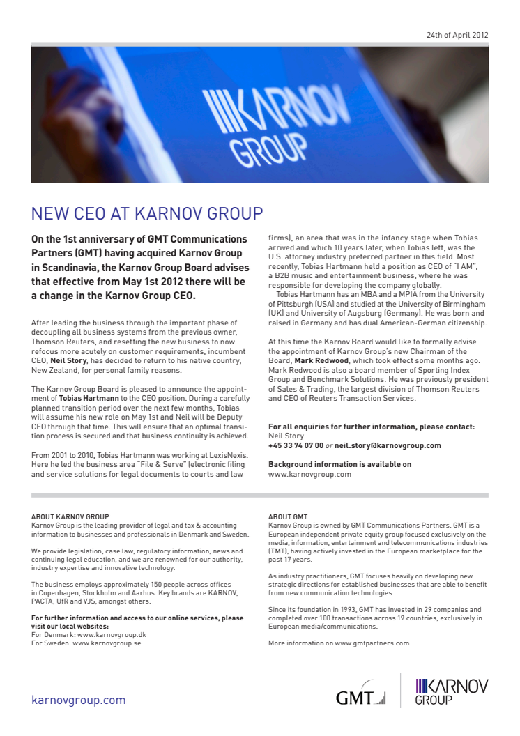 New CEO at Karnov Group