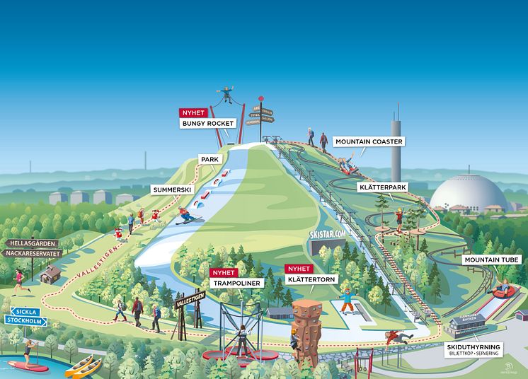 Stockholm Hammarbybacken sommarkarta 2023