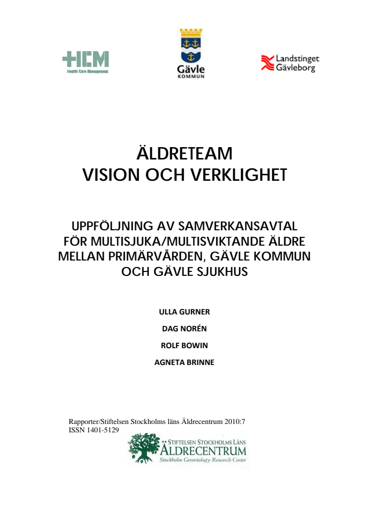 Äldreteam - Vision och verklighet