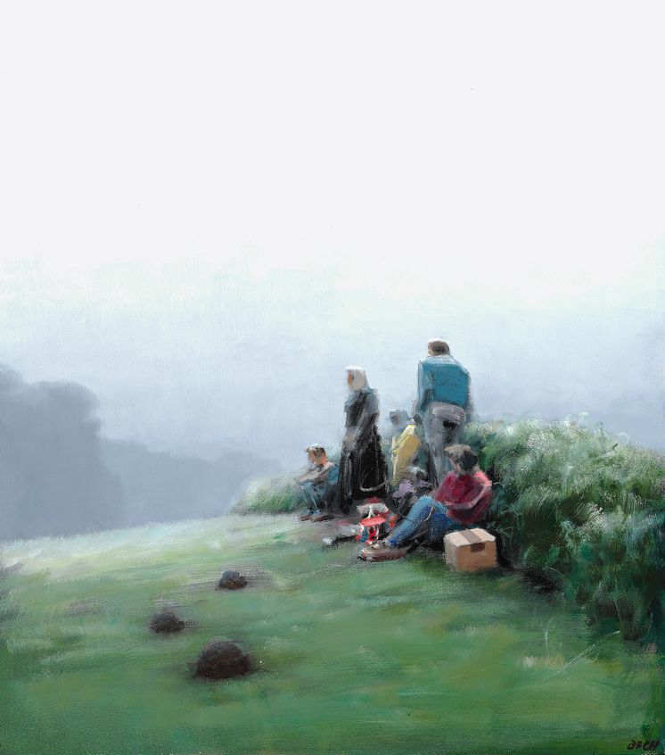 Poul Anker Bech: "Familie i morgendis", 2003. Hammerslag: 105.000 kr.