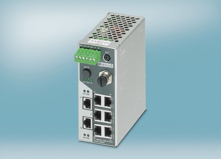 Profinet kompatibel switch med smalt design