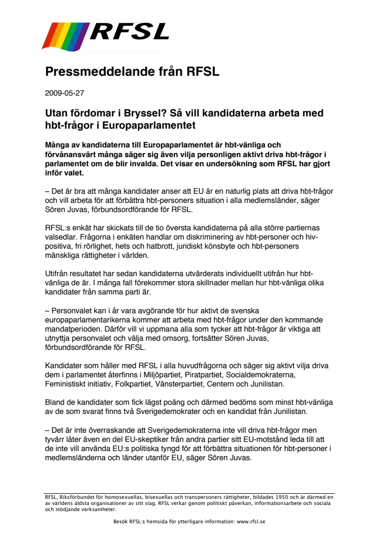Utan fördomar i Bryssel? Så vill kandidaterna arbeta med hbt-frågor i Europaparlamentet
