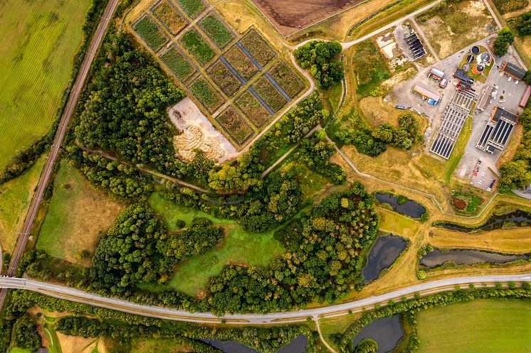 Flygfoto Hässleholms reningsverk