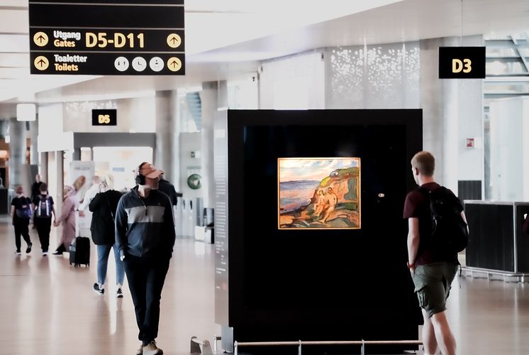 Nye Munch-verk på plass på Oslo Lufthavn Gardermoen