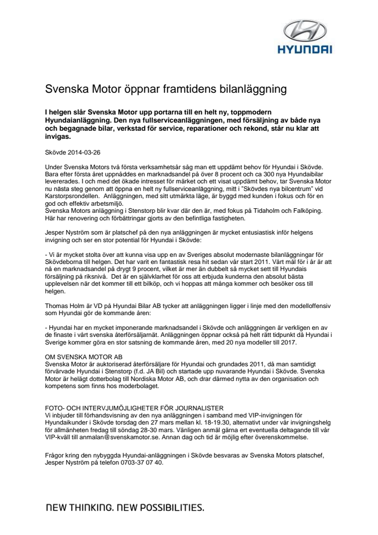 Svenska Motor öppnar framtidens bilanläggning