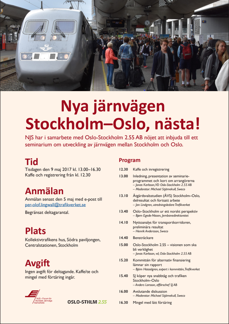 Nya järnvägen Stockholm-Oslo, nästa!