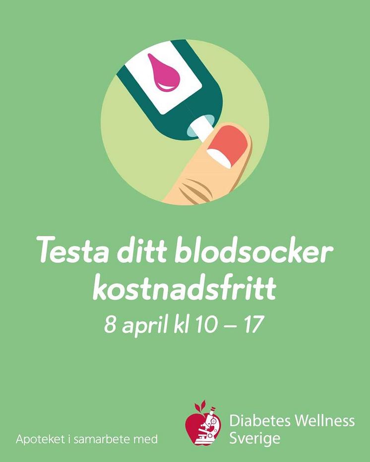 Testa ditt blodsocker gratis på nio apotek