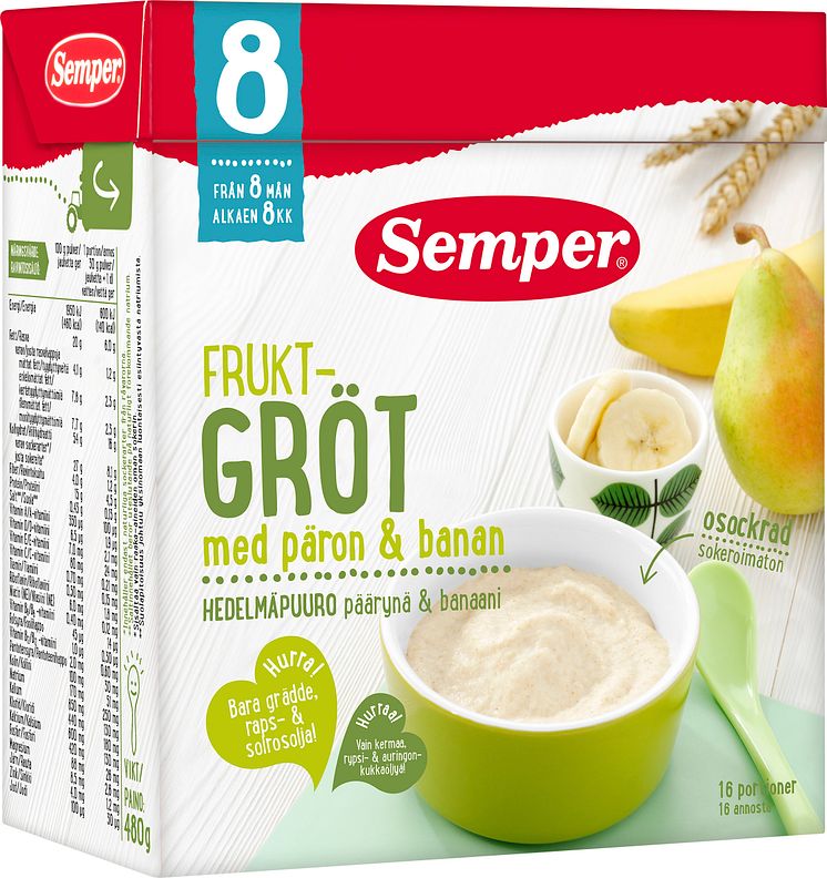 Nytt recept och ny design på Sempers grötar.