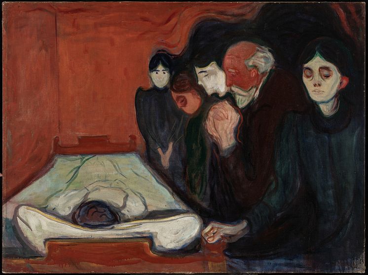 Edvard Munch: Ved dødssengen / At the deathbed (1895)
