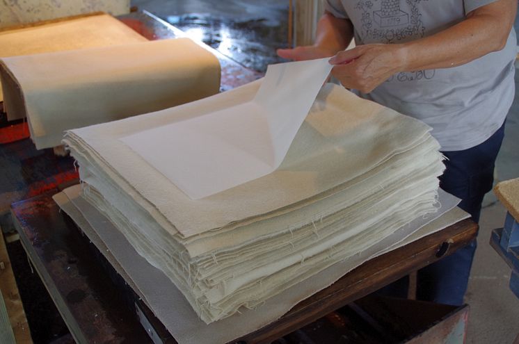 Papperstillverkning på Lessebo handpappersbruk