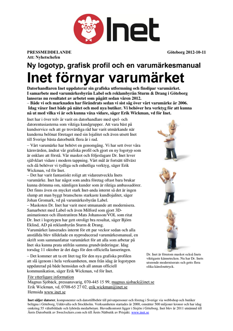 Ny logotyp, grafisk profil och en varumärkesmanual - Inet förnyar varumärket 