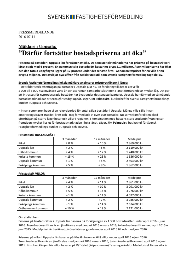 Mäklare i Uppsala: ”Därför fortsätter bostadspriserna att öka”