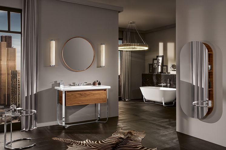 Filigree shapes for lightness and elegance in the bathroom