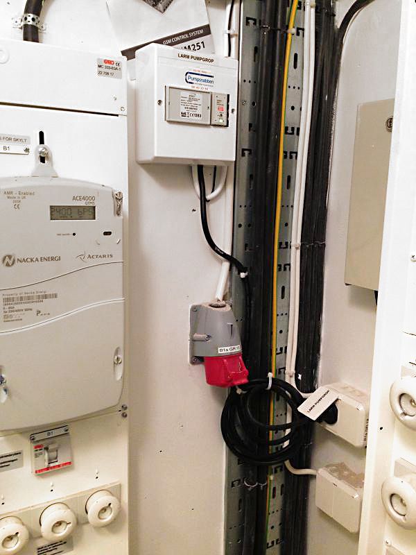 Pumpanläggning med GSM-larm