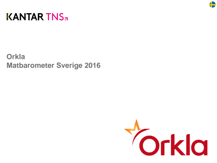 Orkla Matbarometer 2016 Svenskt resultat