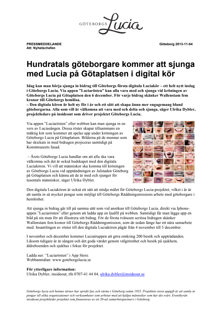 Göteborgs Lucia kröns den 6 december