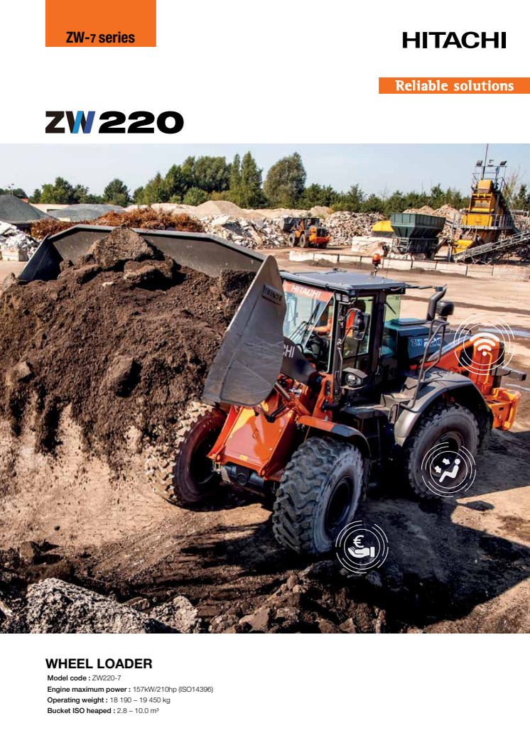 Broschyr Hitachi Hjullastare ZW220-7