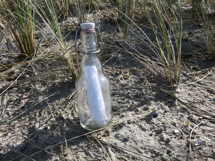 Flaschenpostfund auf der Ostseeinsel Fehmarn