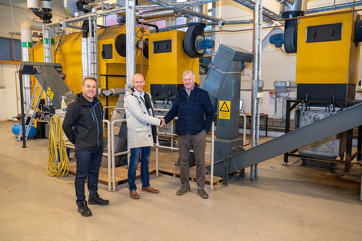Jonas Sörensson, Solör Bioenergi, Magnus Strand och Sven Strand från MS Strand AB