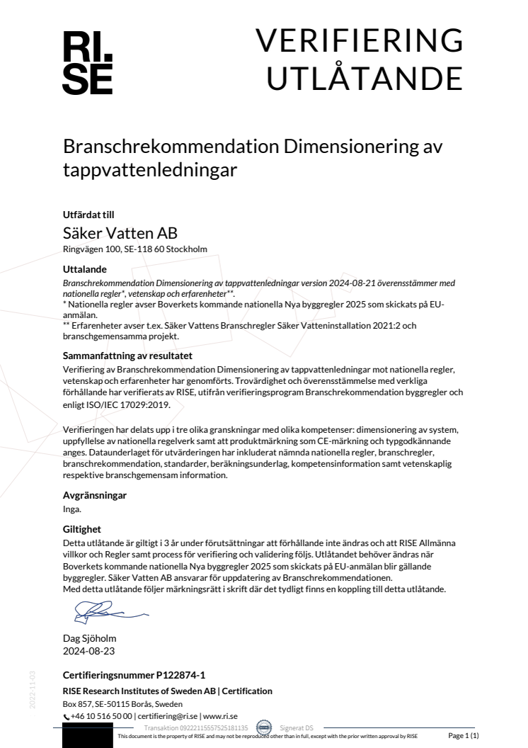 Utlåtande - verifiering branschrek dim av tappv 240823.pdf