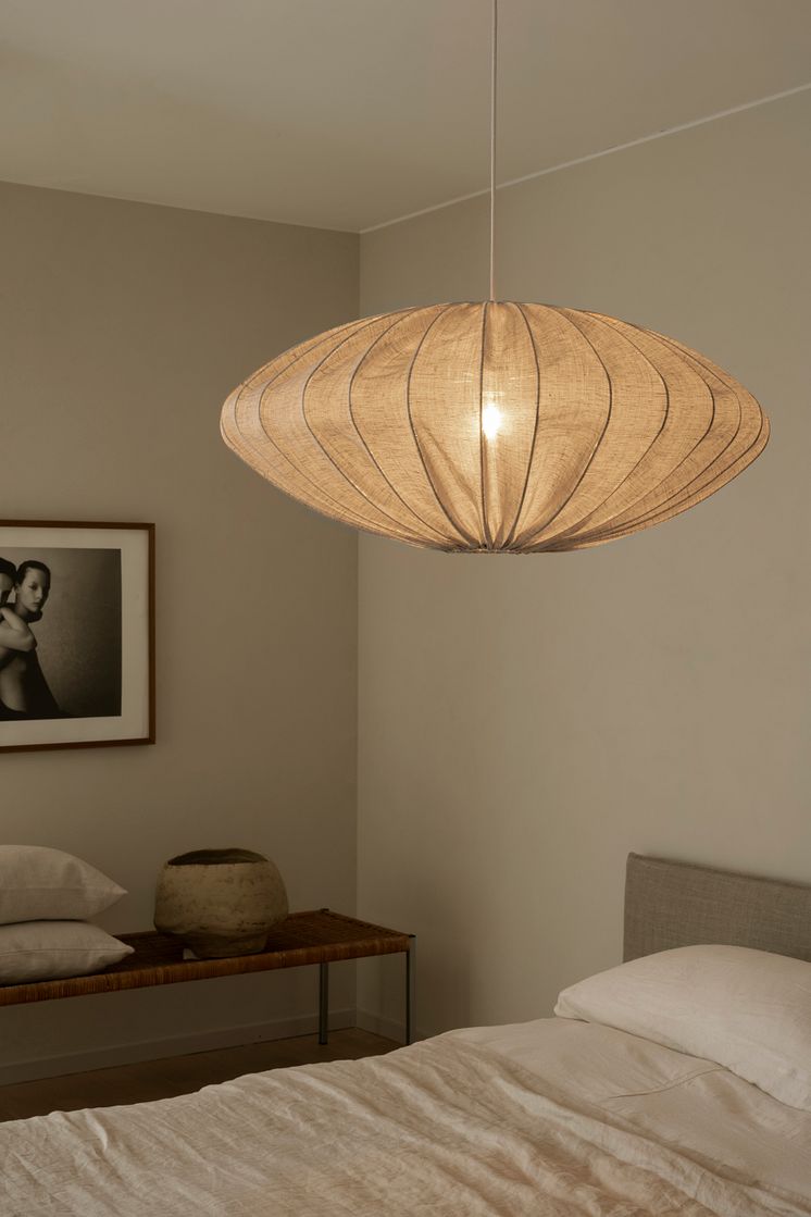 Ellipse 80 linen Sand taklampa