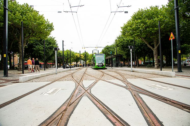 Spårvagn på Clemenstorget