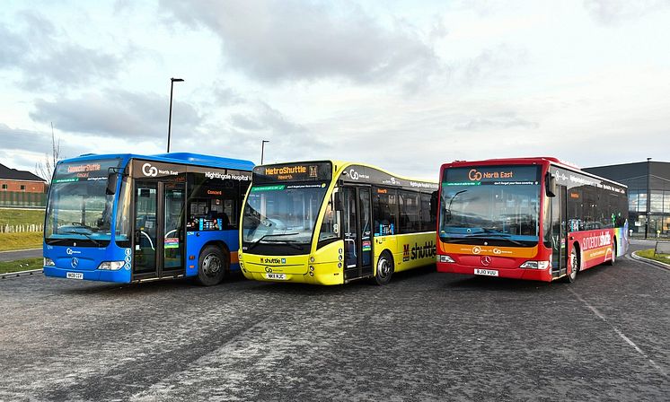 Go North East's vaccination centre shuttle buses