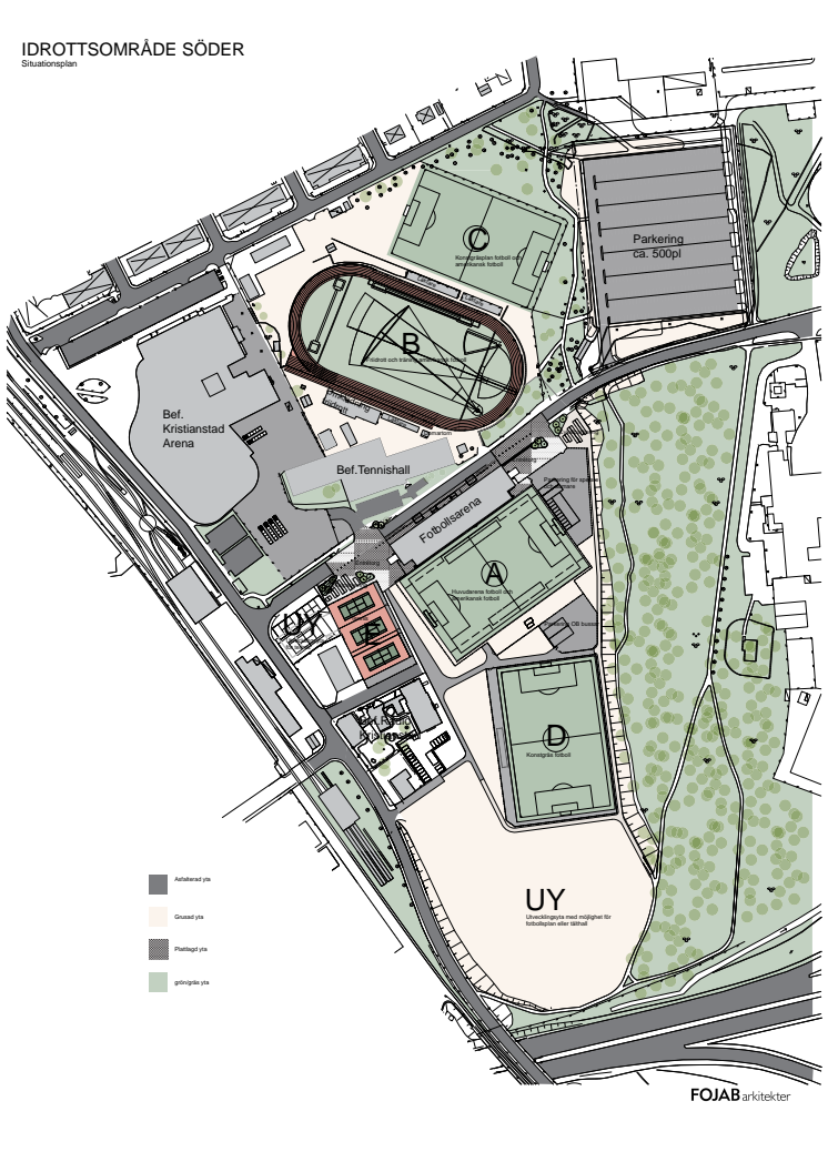 Situationsplan, Idrottsområde Söder