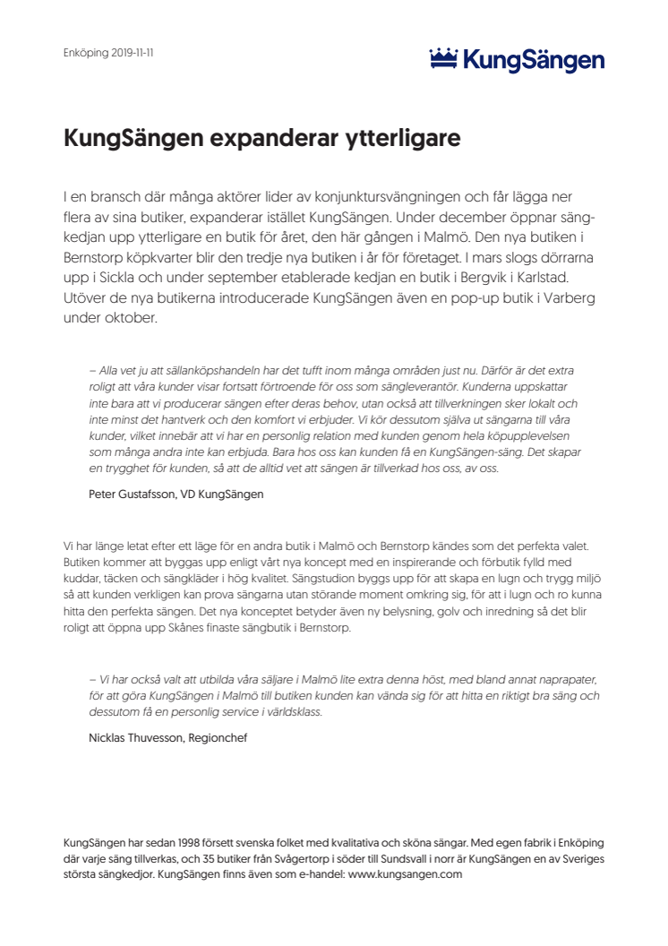KungSängen expanderar ytterligare