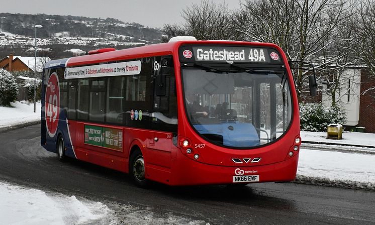 Go North East thanks customers for patience after colleagues pull out all the stops during snow disruption