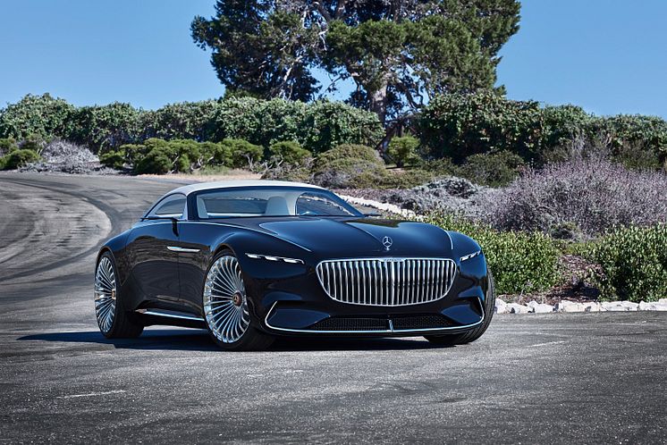 Den eldrivna konceptbilen Vision Mercedes-Maybach 6 Cabriolet visas i Visby under Almedalsveckan