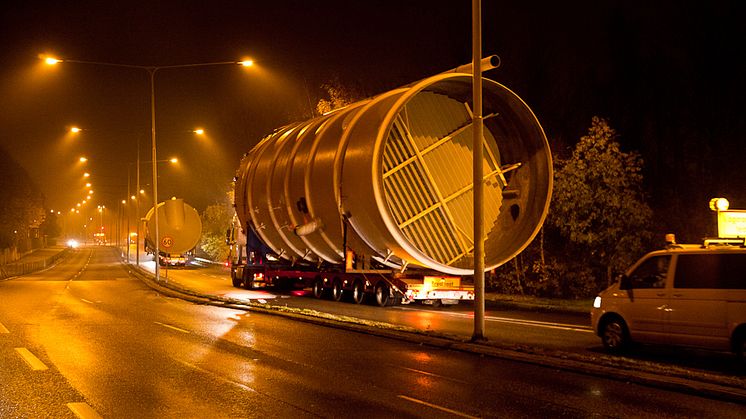 Drygt två timmars transporttid